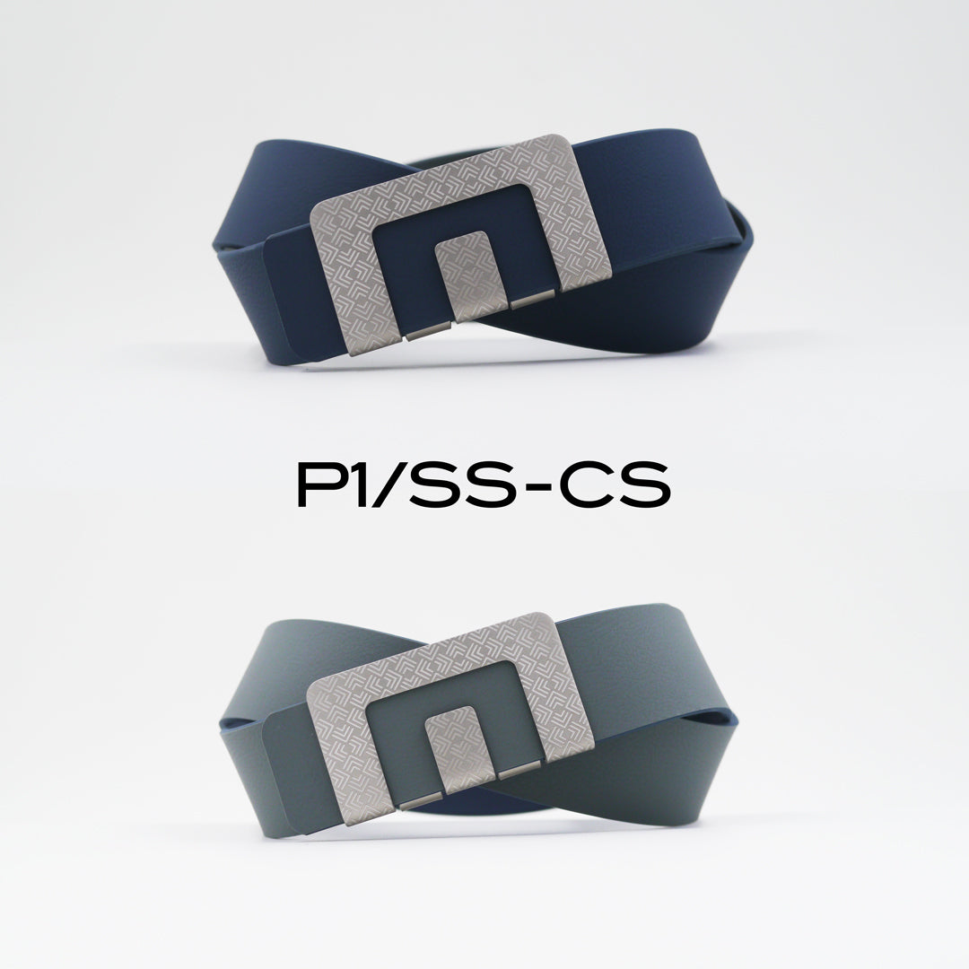 MIN BELT - SILVER P1 BUCKLE, CASUAL STRAP